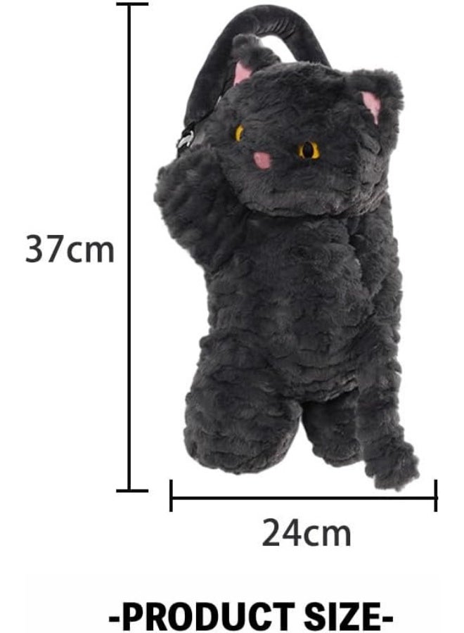 YelaJoy Cute Cat Car Tissue Holder Plush Kitten Paper Box for Backseat Adorable Hanging Organizer & Decor for Women Pet Lovers & Gifts (White) - Image 5